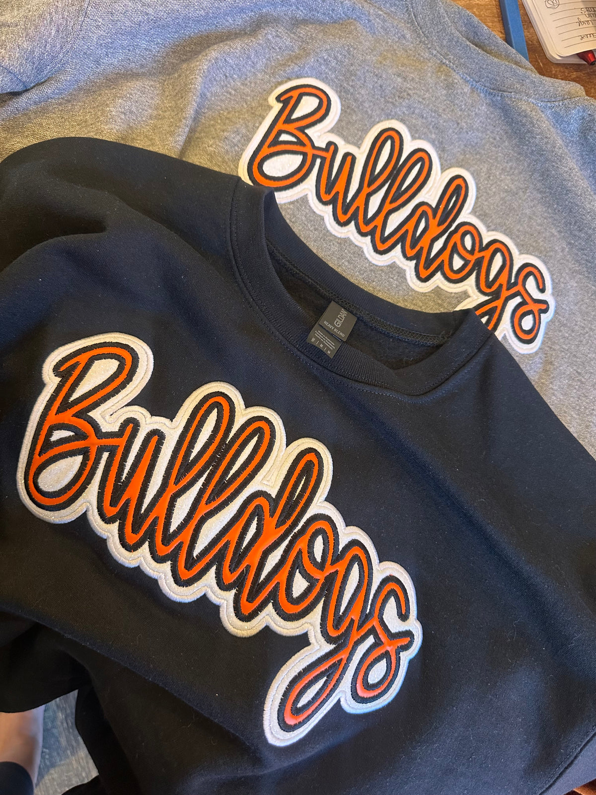 Bulldogs appliqué crew neck